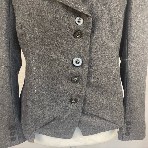 Iconoclast Gray Wool Fitted Pleated Blazer 42 - Picture 3 of 10